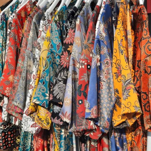 Collection of silk kimono robes in various colours