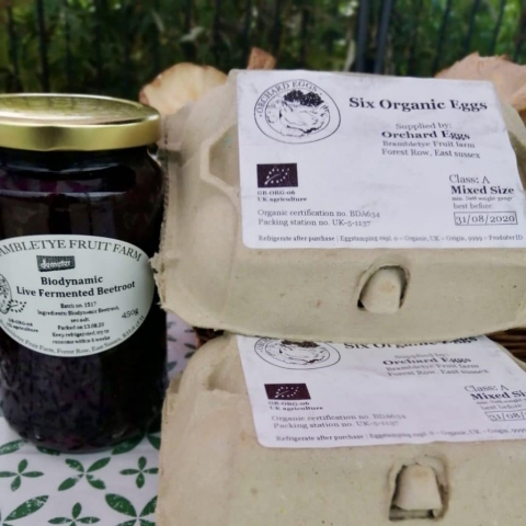 Eggs and fermented goods by Brambletye Fruit Farm